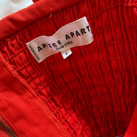 ** SOLD ** Apiece Apart Novella Mini Dress, Poppy, 2 - Picture 6 of 6